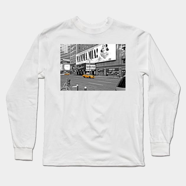 NYC Yellow Cabs Musical Long Sleeve T-Shirt by Art-Frankenberg